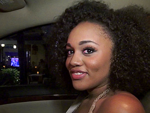 Dark-hued With Natural Tits Loving Being Pounded In The Car