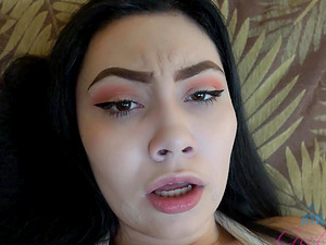 Lenna Lux having fun while being fingered in the car - POV
